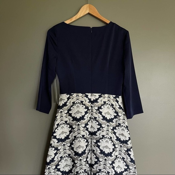 NWT Kay Unger Izabella A-Line Evening Gown Navy 2 - Picture 13 of 15